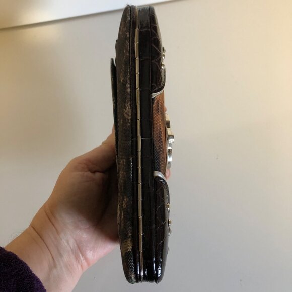 Western Style Camouflage Wallet Cross Design Rhinestones Studded - Picture 3 of 5